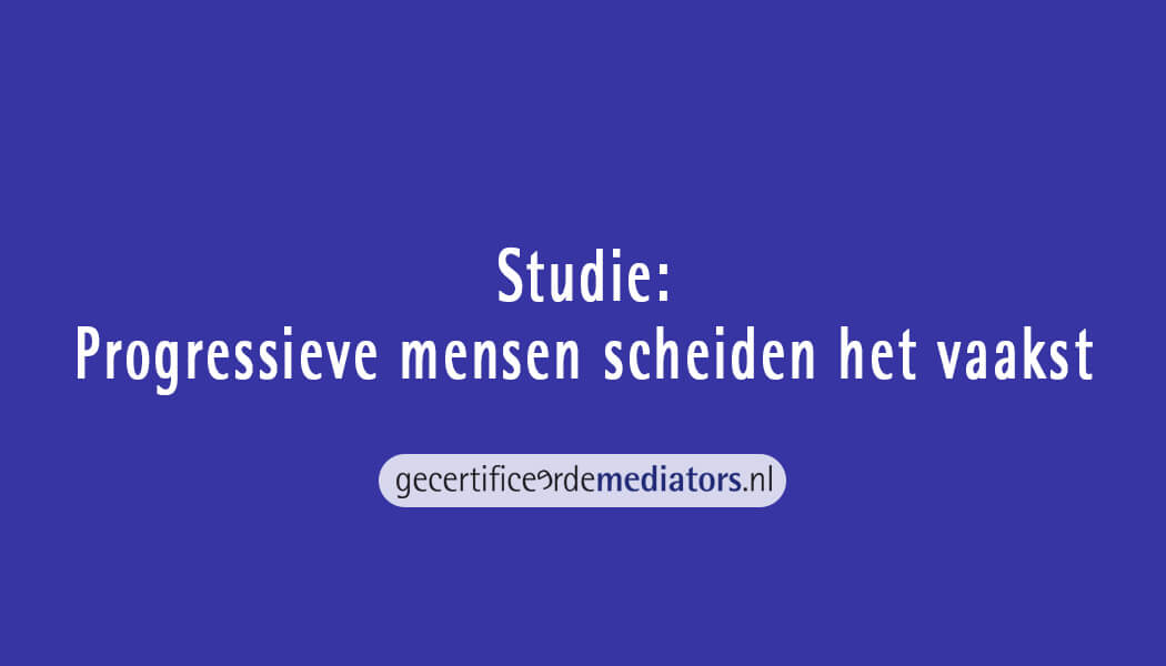 progressieve mensen scheiden het vaakst