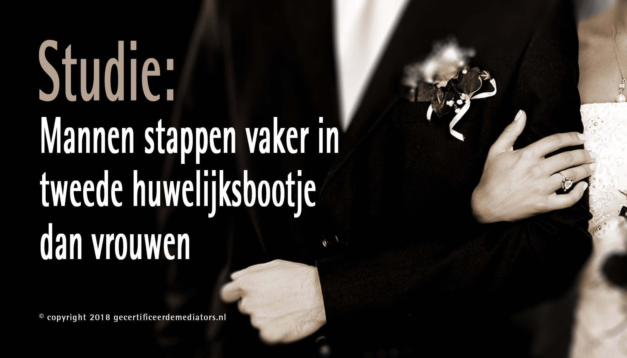 Mannen stappen vaker in tweede huwelijksbootje dan vrouwen