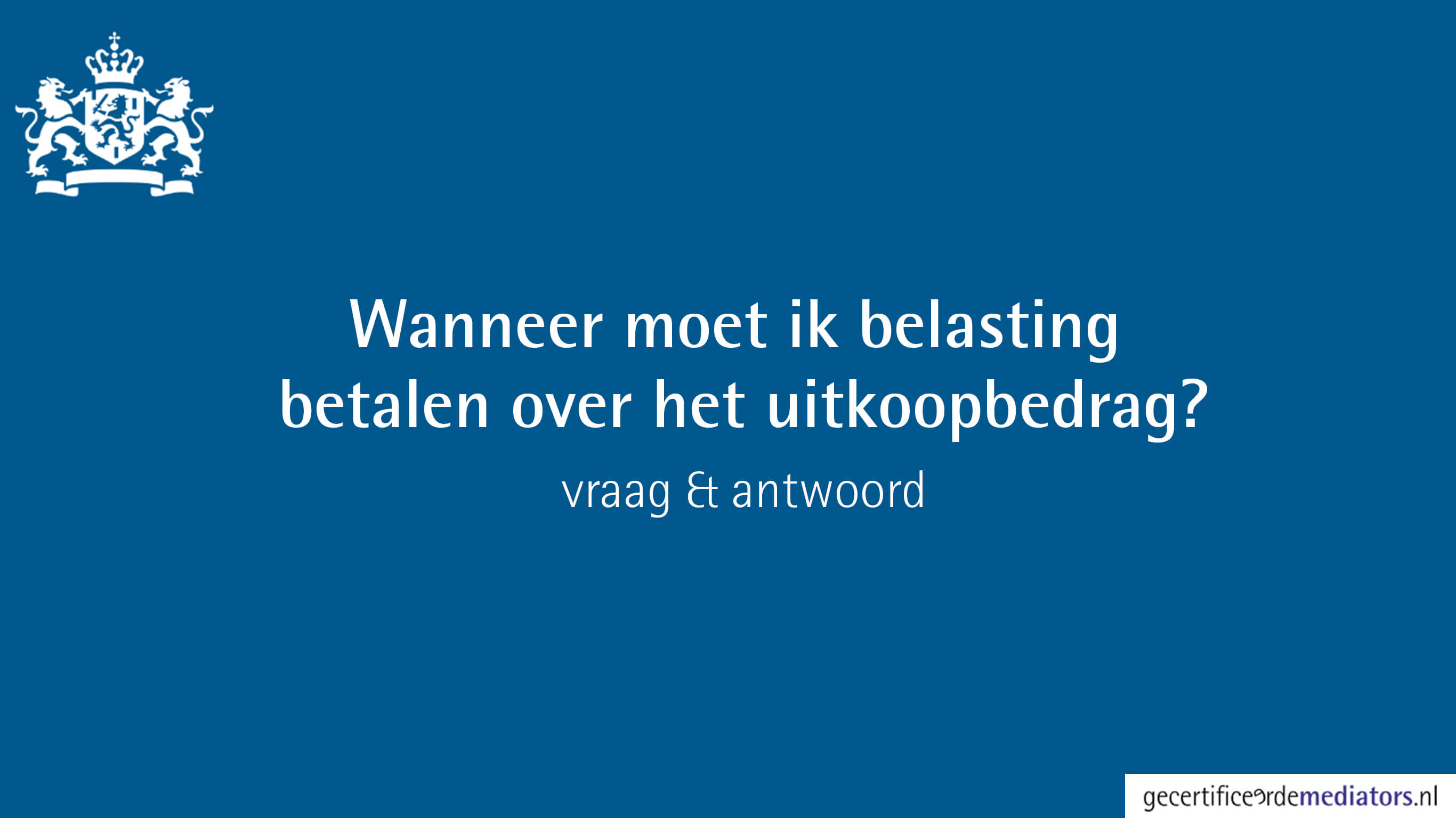 Belasting over uitkoopbedrag